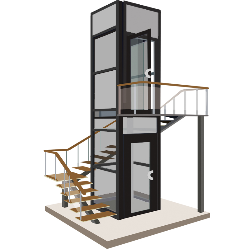 Costo de ascensor residencial asequible de acero inoxidable